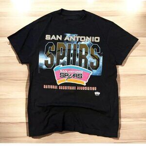 1995 Vtg San Antonio Spurs Tee Black Unisex T-shirt Reprint